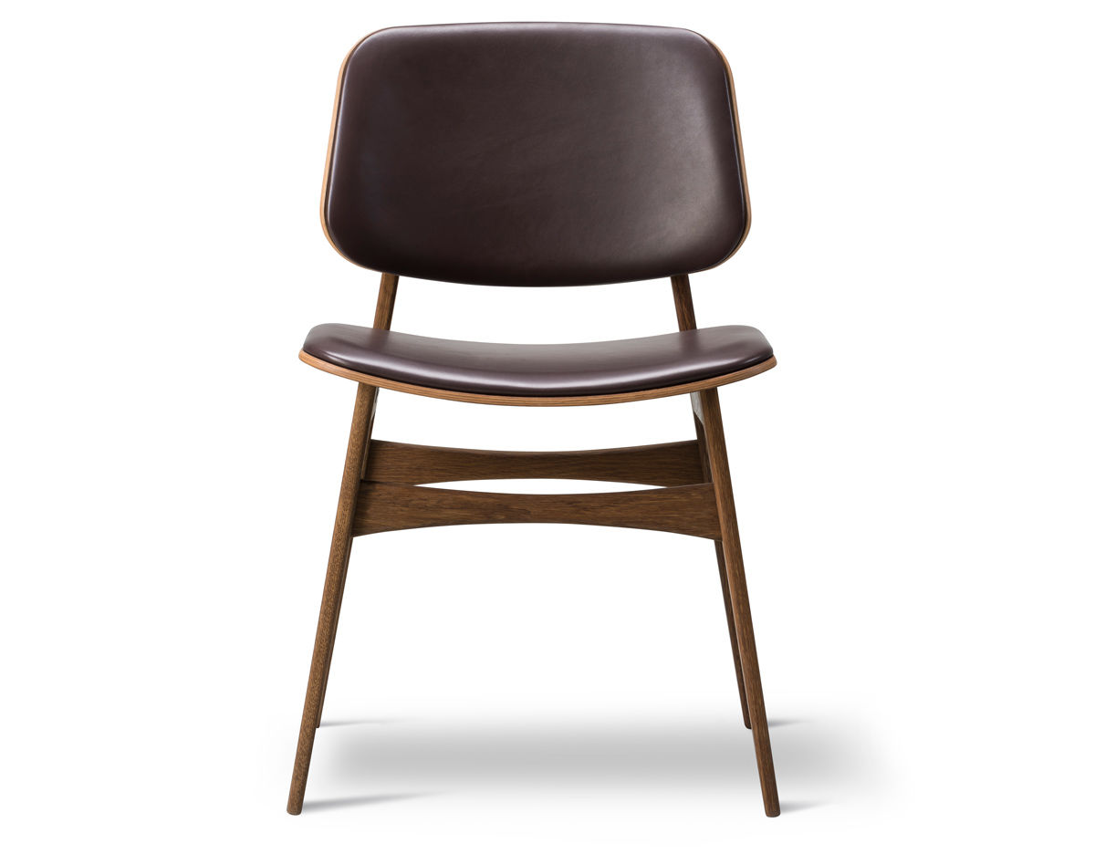 soborg upholstered seat & back chair with wood base