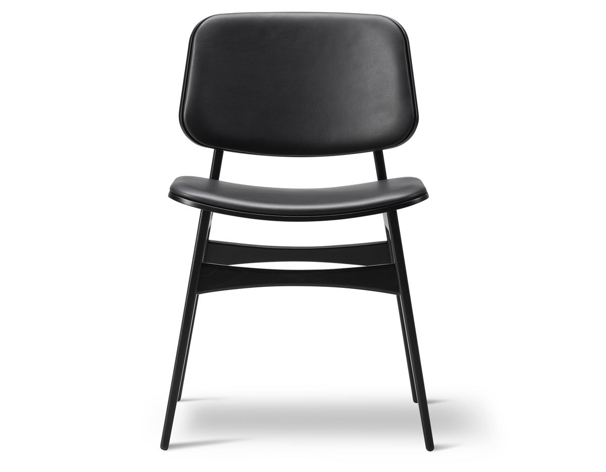 soborg upholstered seat & back chair with wood base