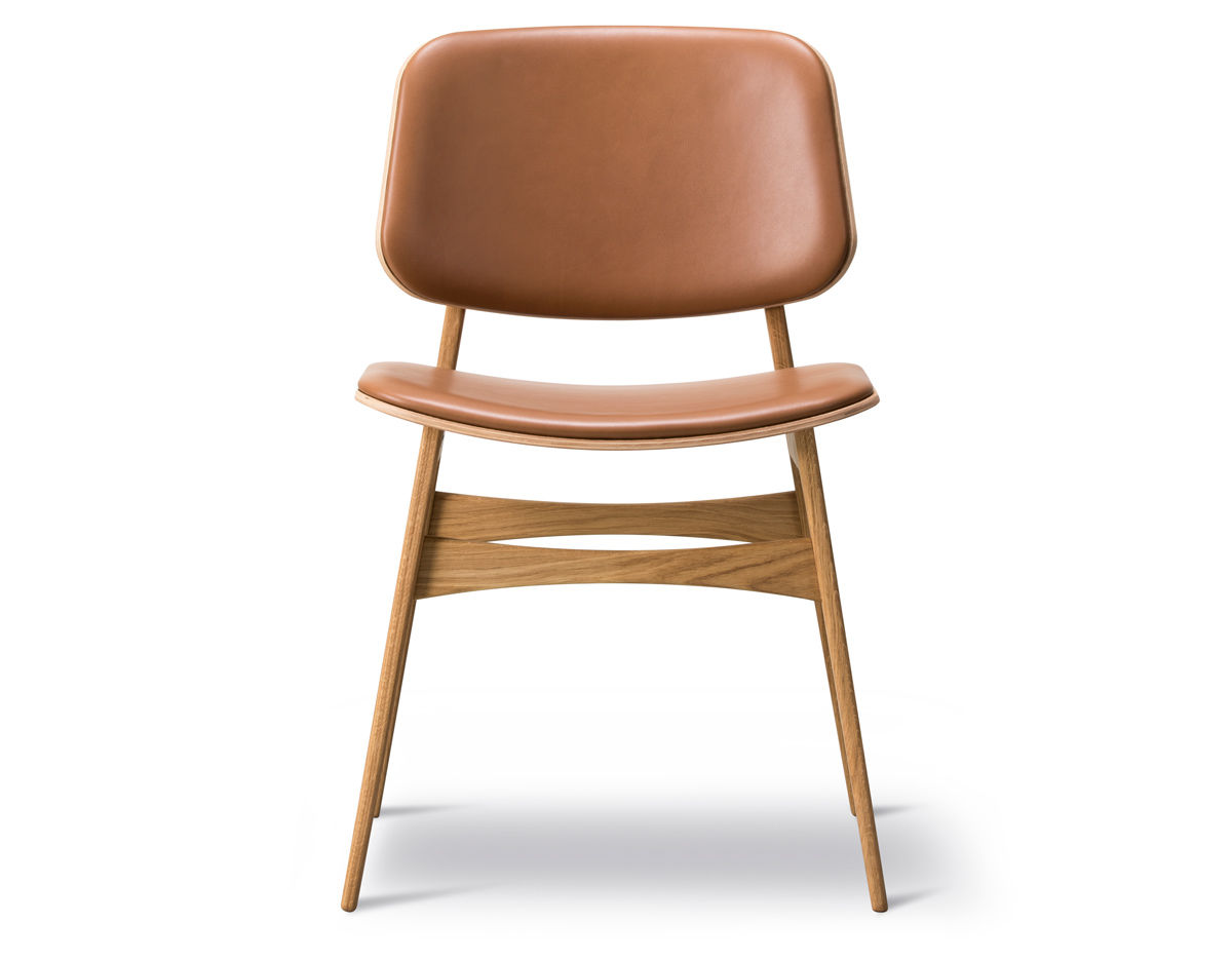 soborg upholstered seat & back chair with wood base
