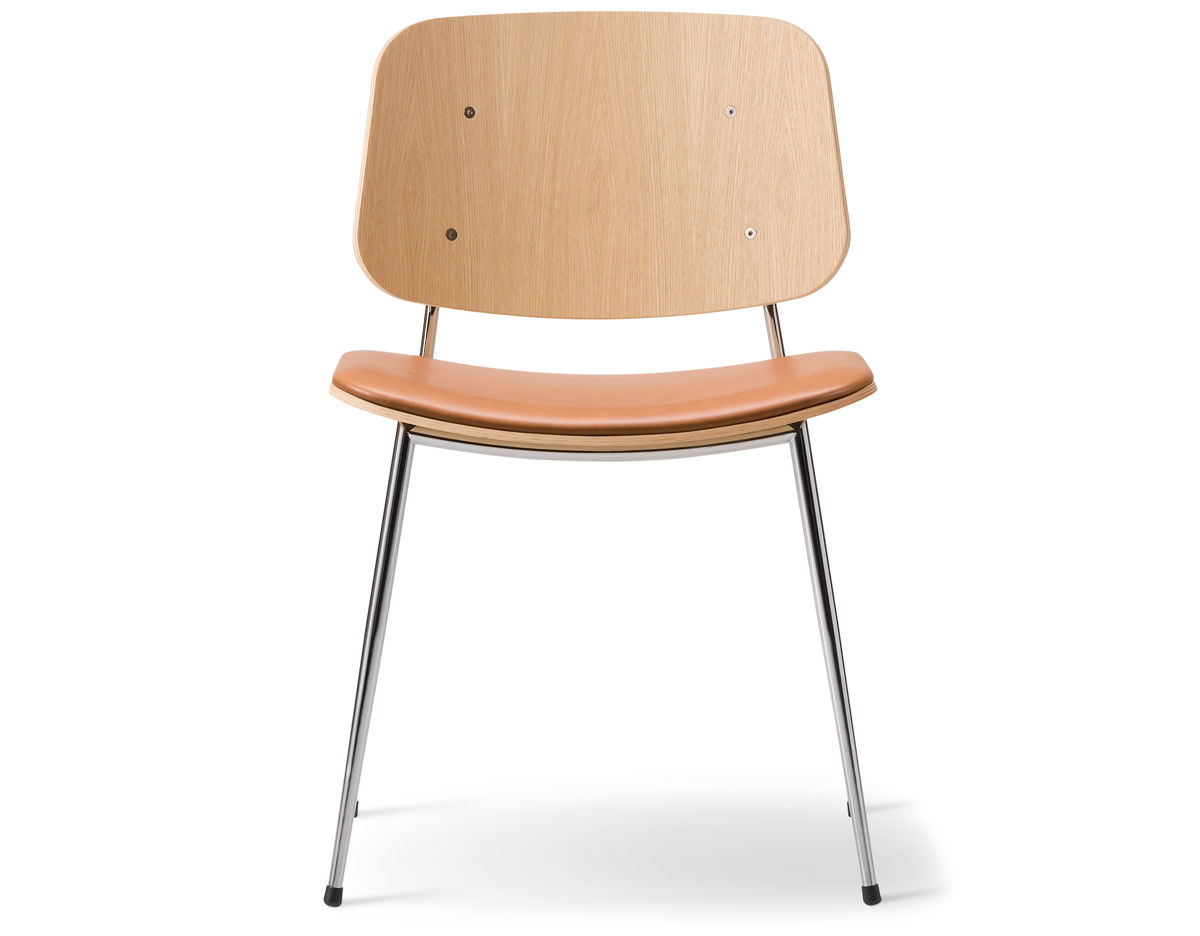 soborg upholstered seat chair with metal base