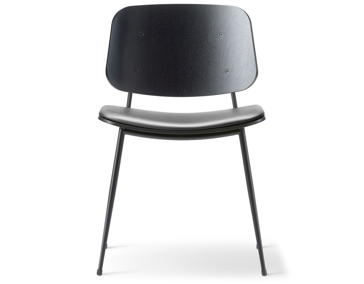 soborg upholstered seat chair with metal base