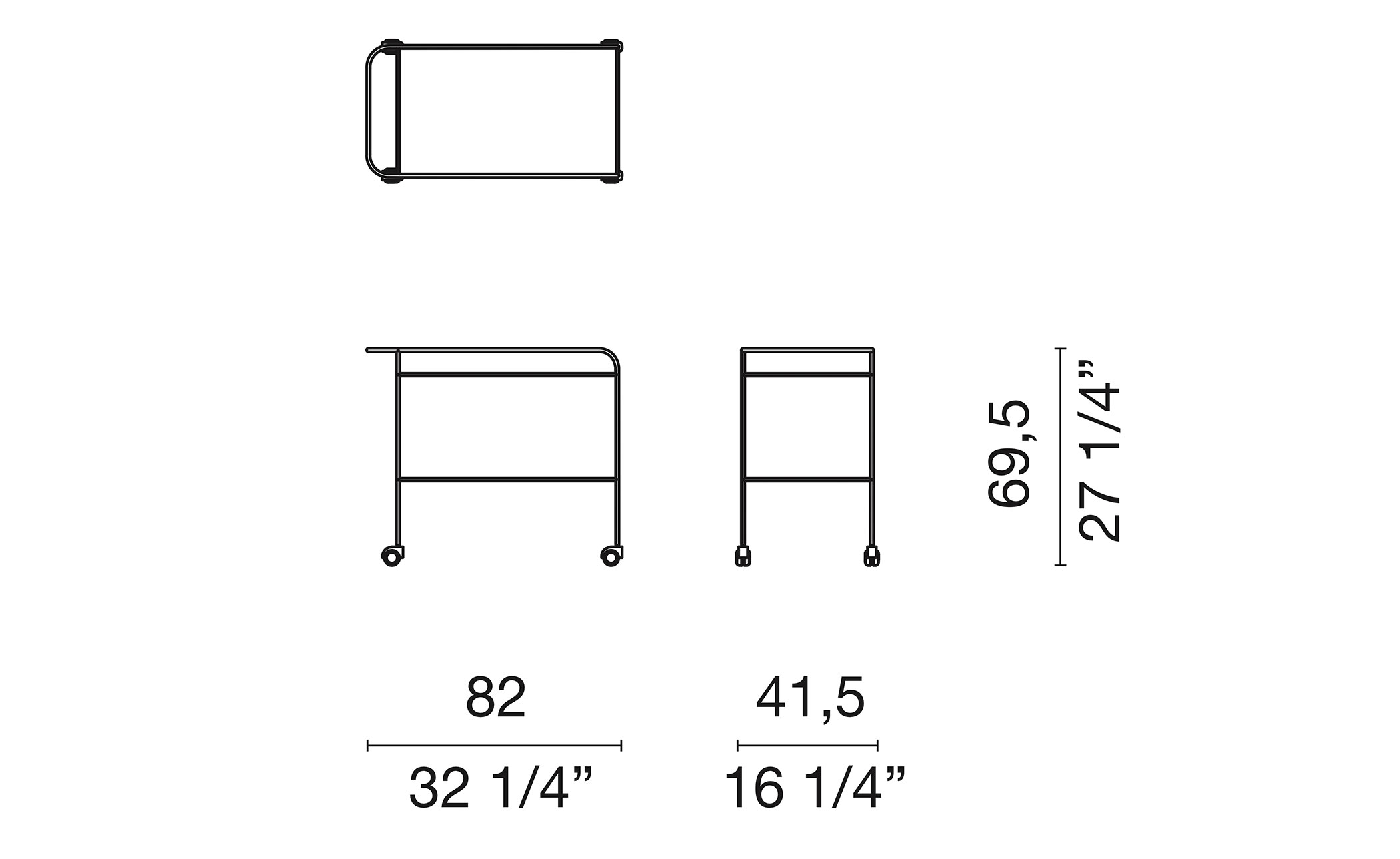 Steel Pipe Drink Trolley