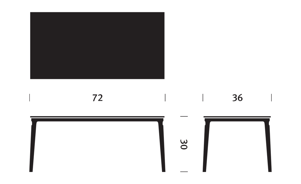 magis steelwood rectangular table