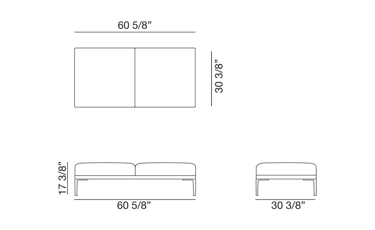 steeve two seat bench
