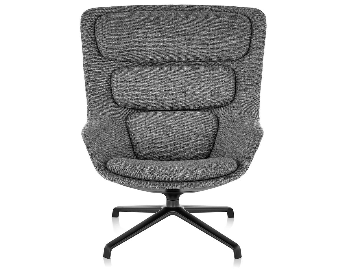 striad high back lounge chair with 4 star base