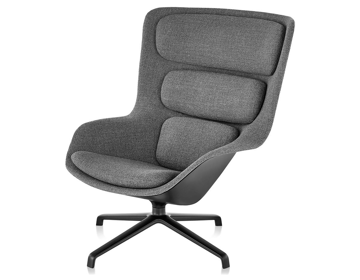 striad high back lounge chair with 4 star base