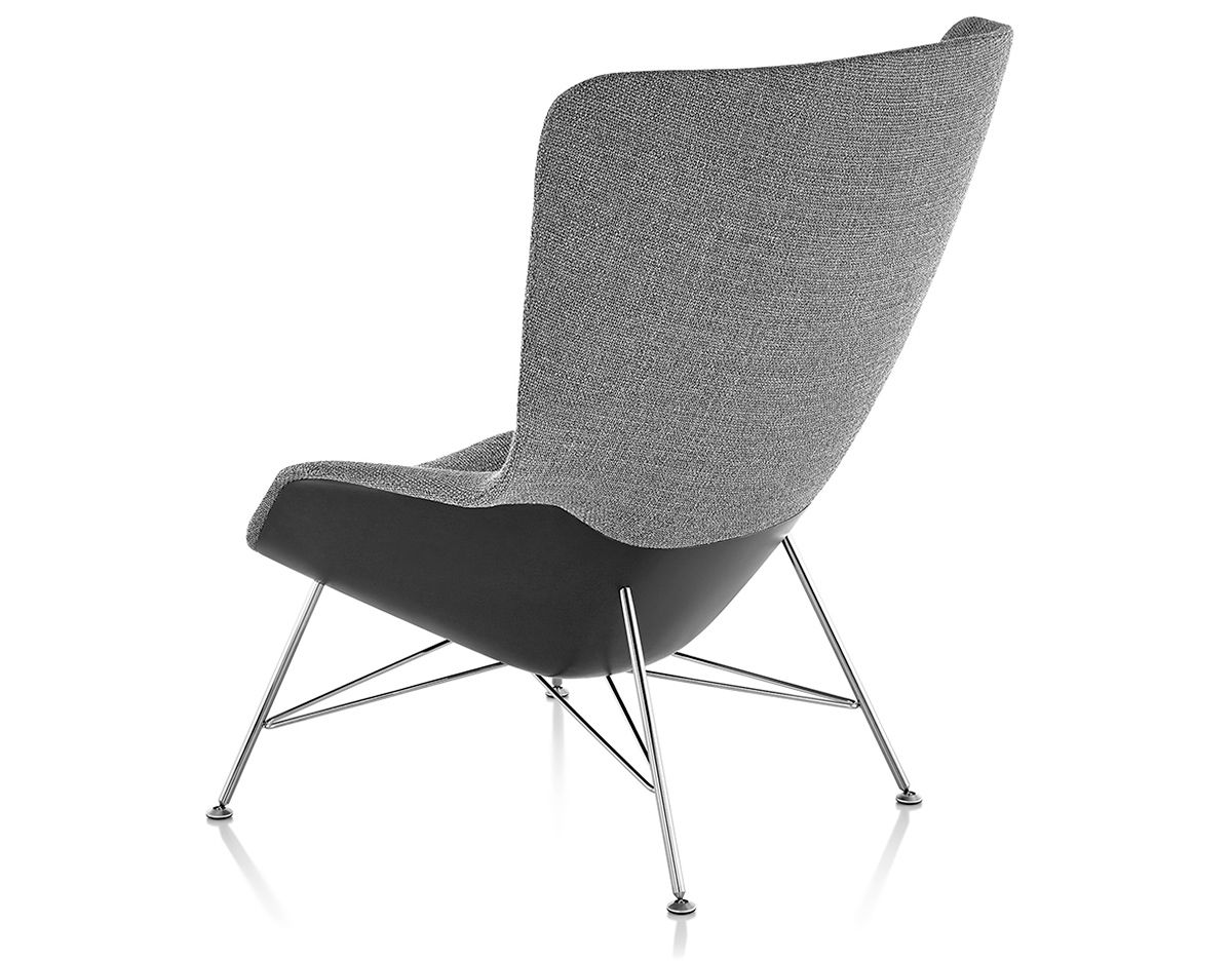 striad™ high back lounge chair with wire base