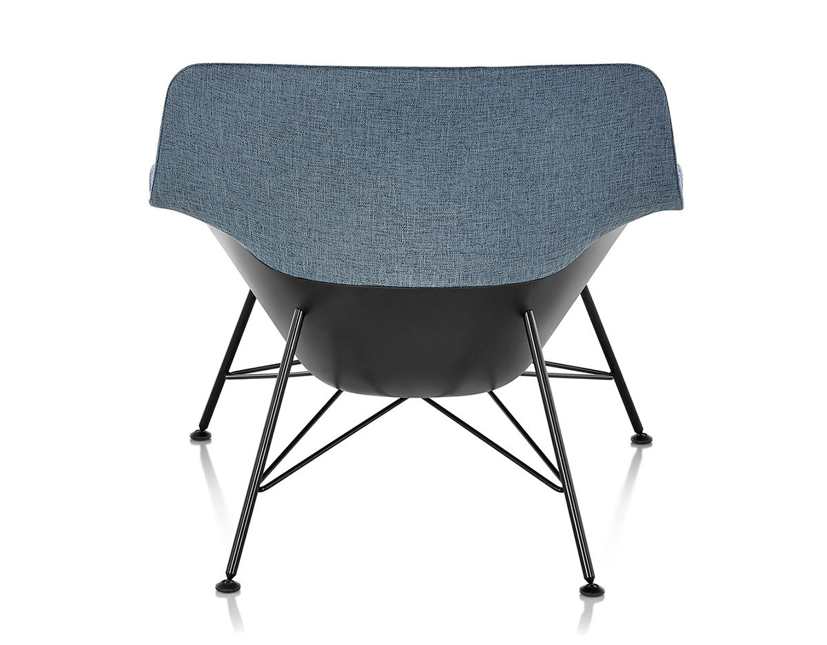 striad low back lounge chair with wire base