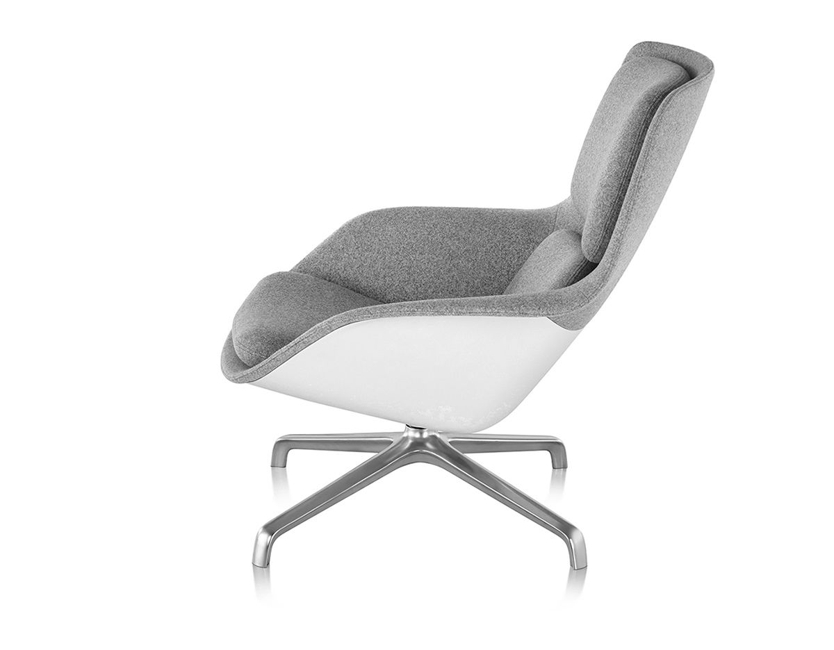 striad mid back lounge chair with 4 star base
