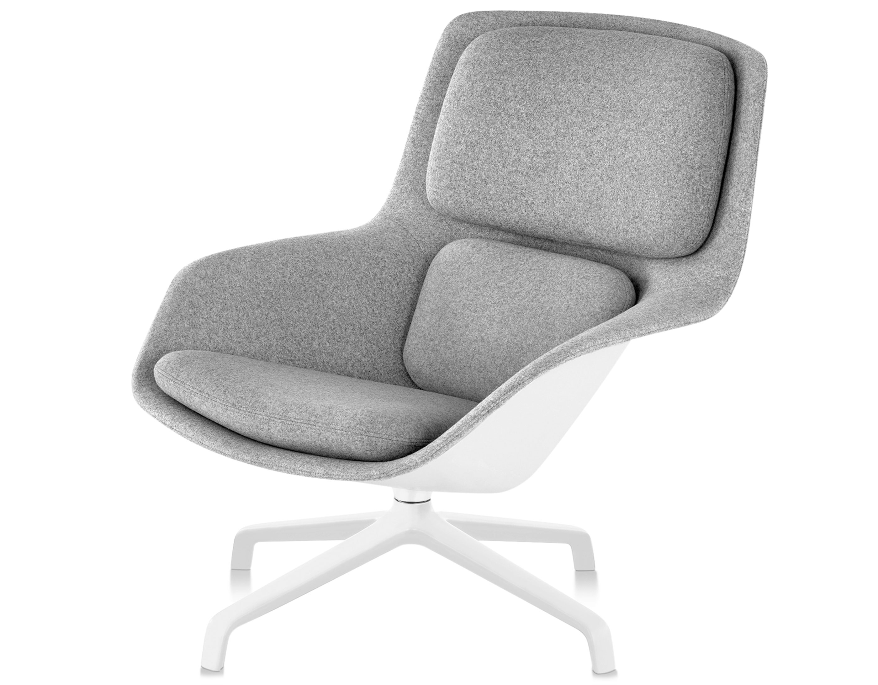 striad mid back lounge chair with 4 star base