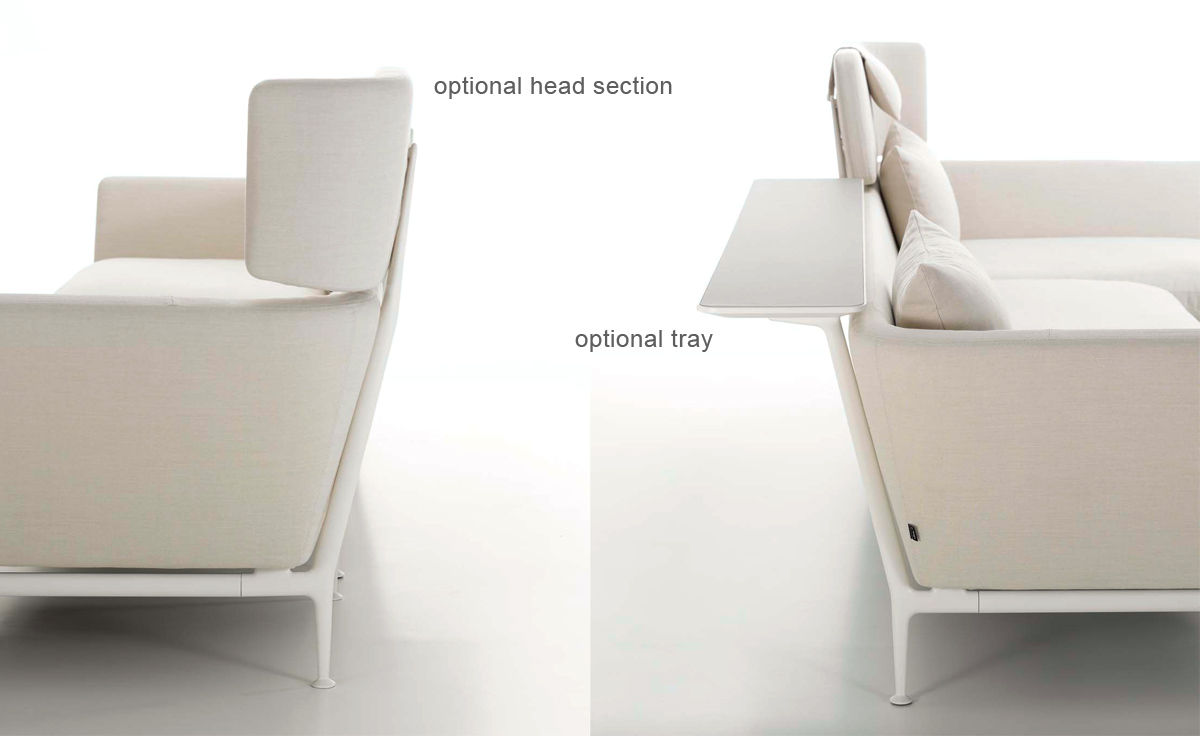 suita two seater firm sofa with head section