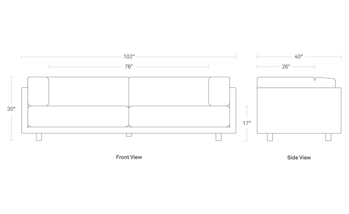 sunday 102 inch sofa
