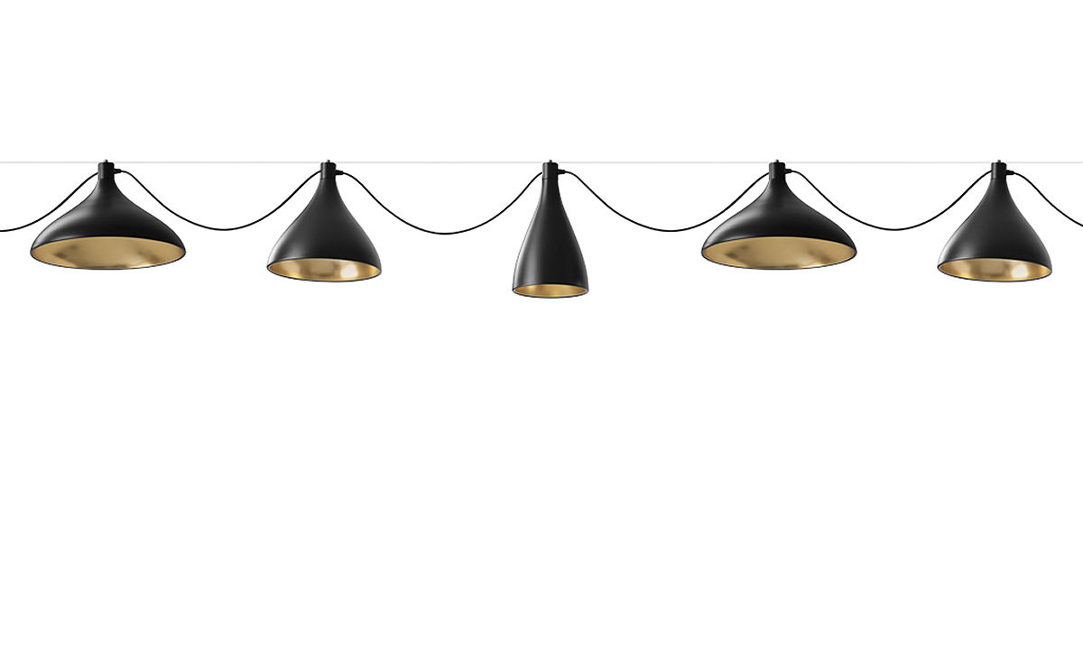 swell single string pendant lamp