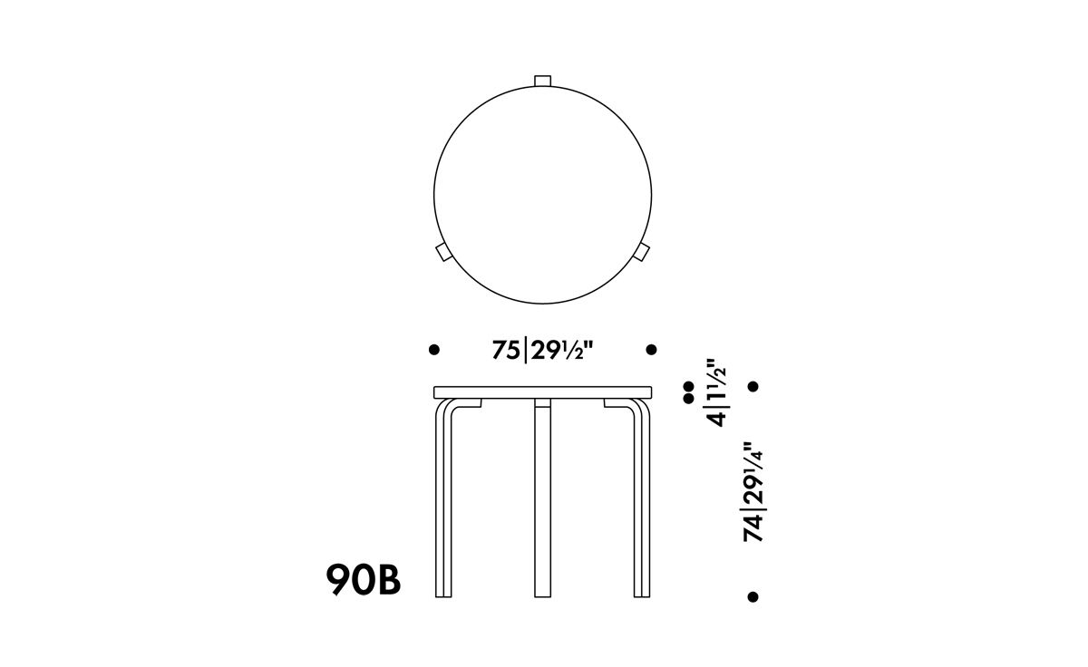 aalto table 90b