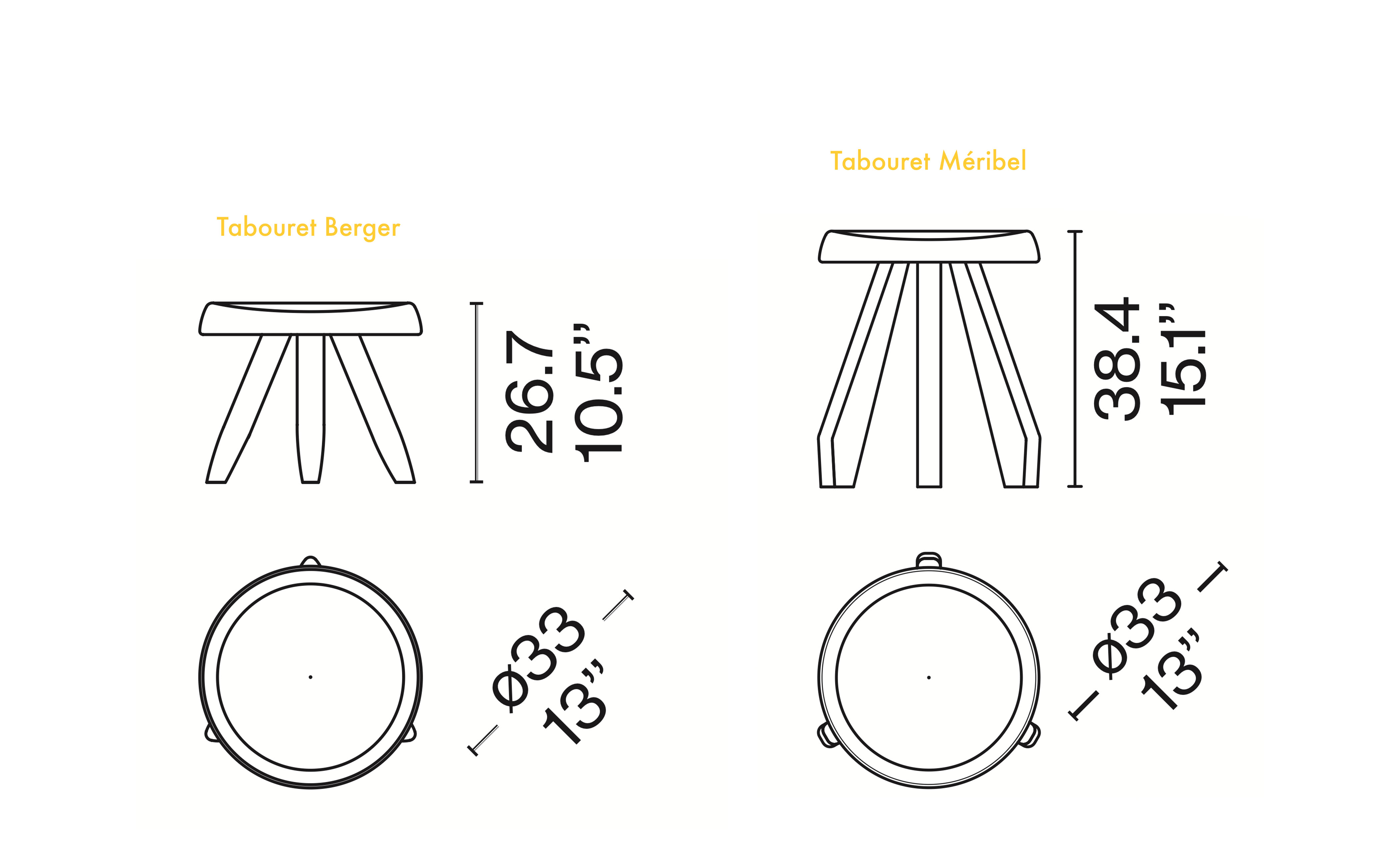 Tabouret Méribel