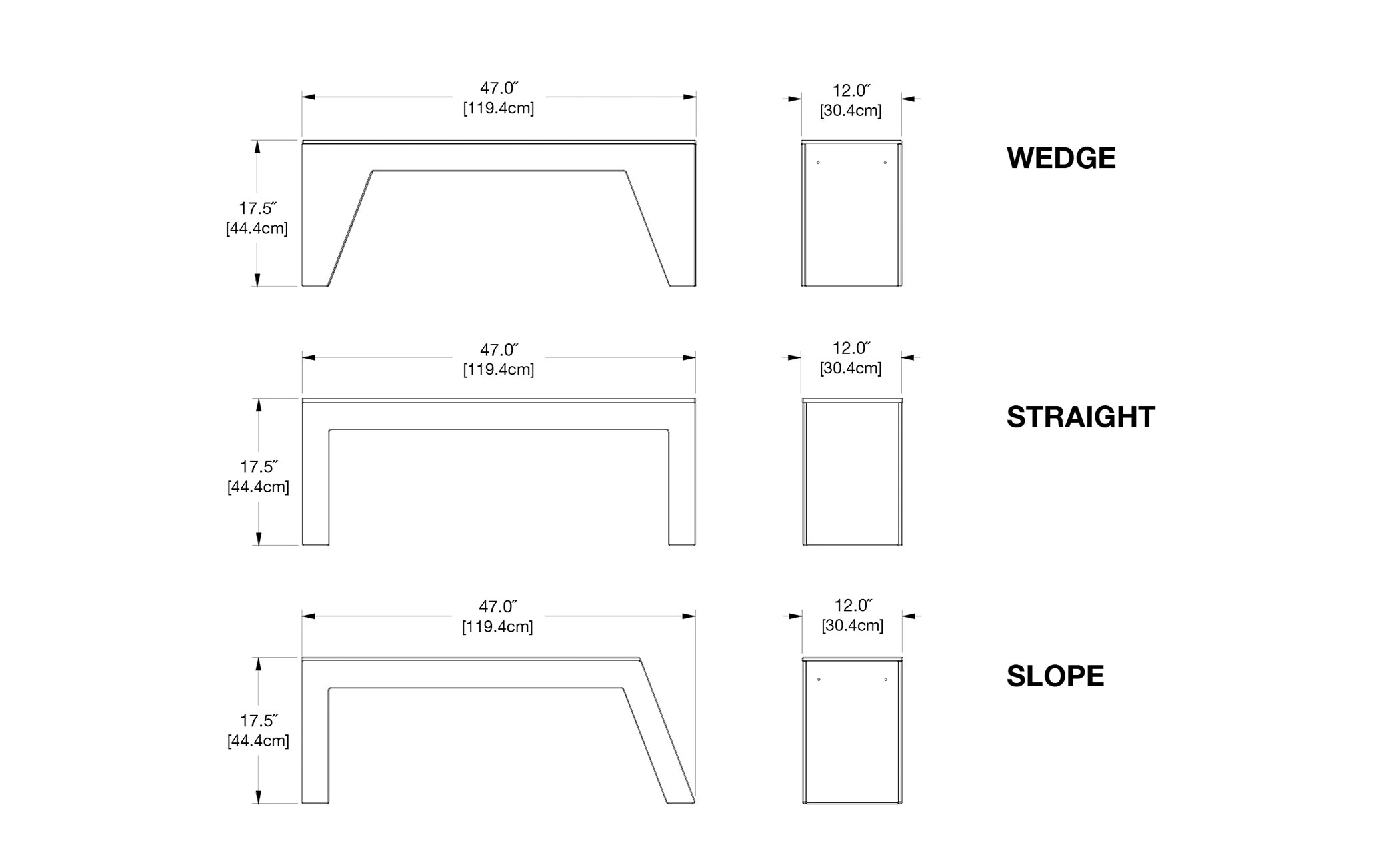 Tessellate Wedge Bench