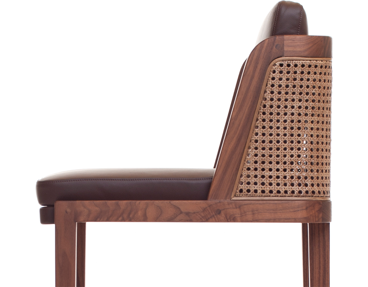 throne barstool with rattan 272t