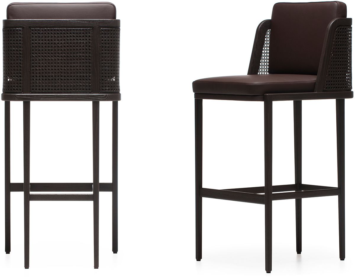throne barstool with rattan 272t