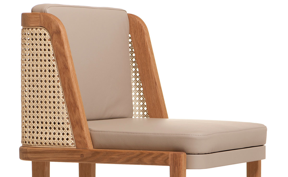 throne dining chair 272 with rattan