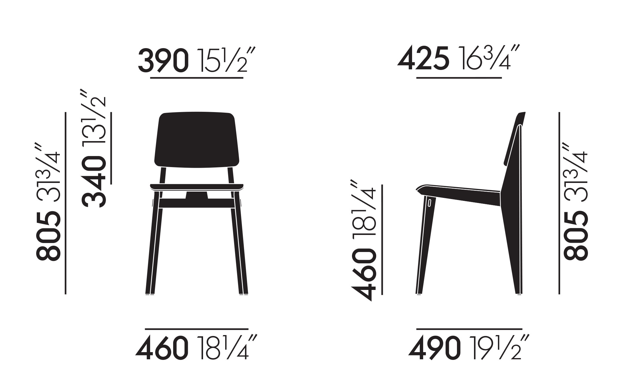 Prouvé Tout Bois Chair