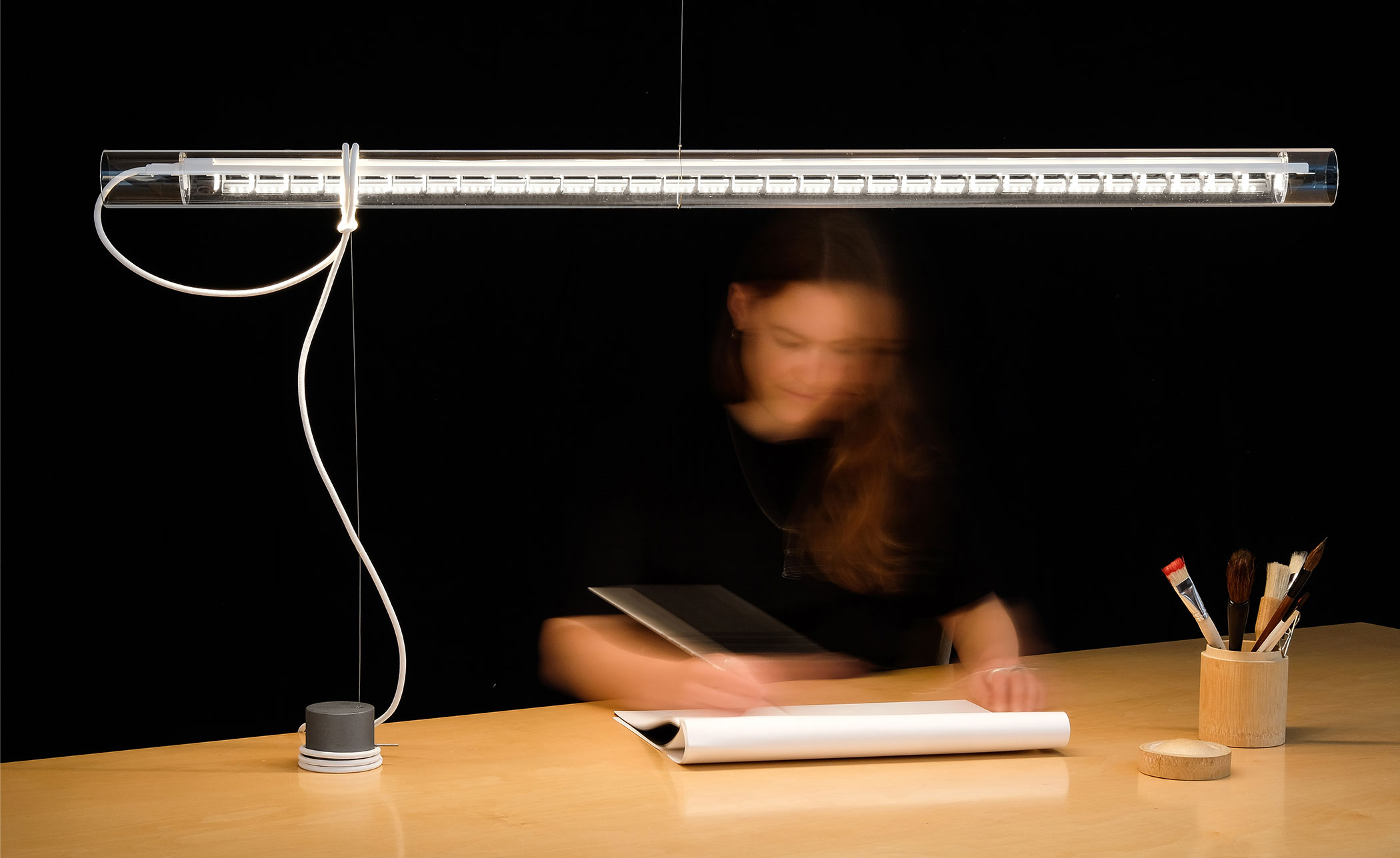 Tubular Balance Table Lamp