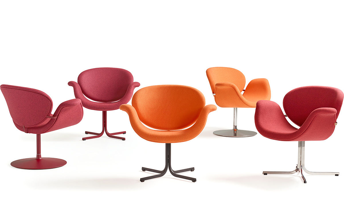 pierre paulin tulip midi chair with cross base