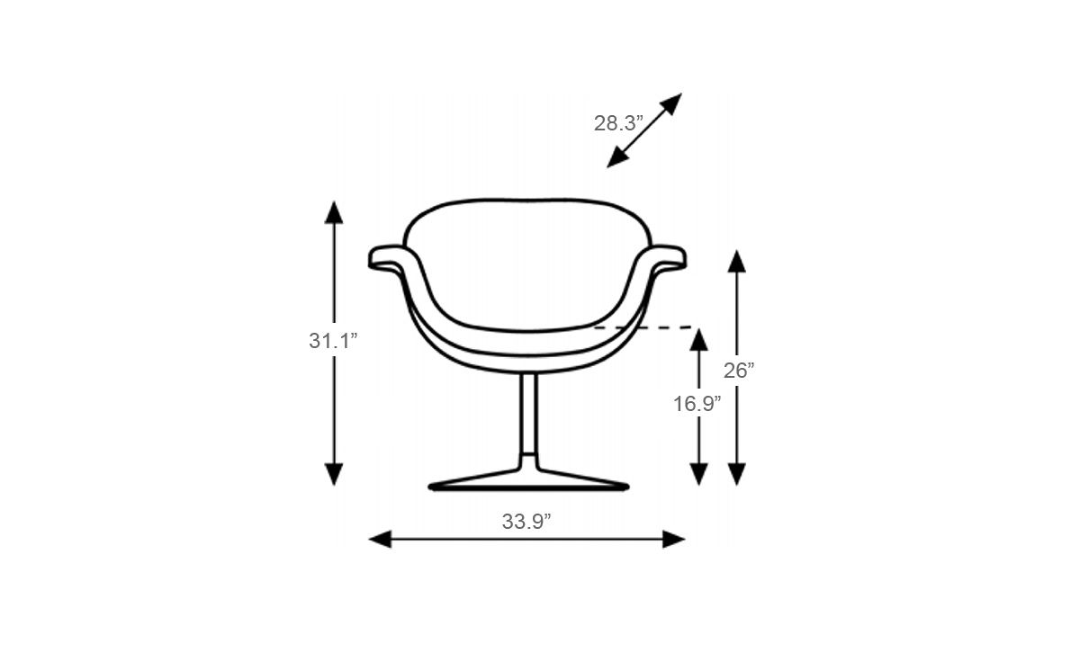 pierre paulin tulip midi chair f549 with disc base