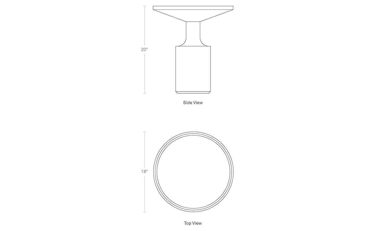 turn tall side table