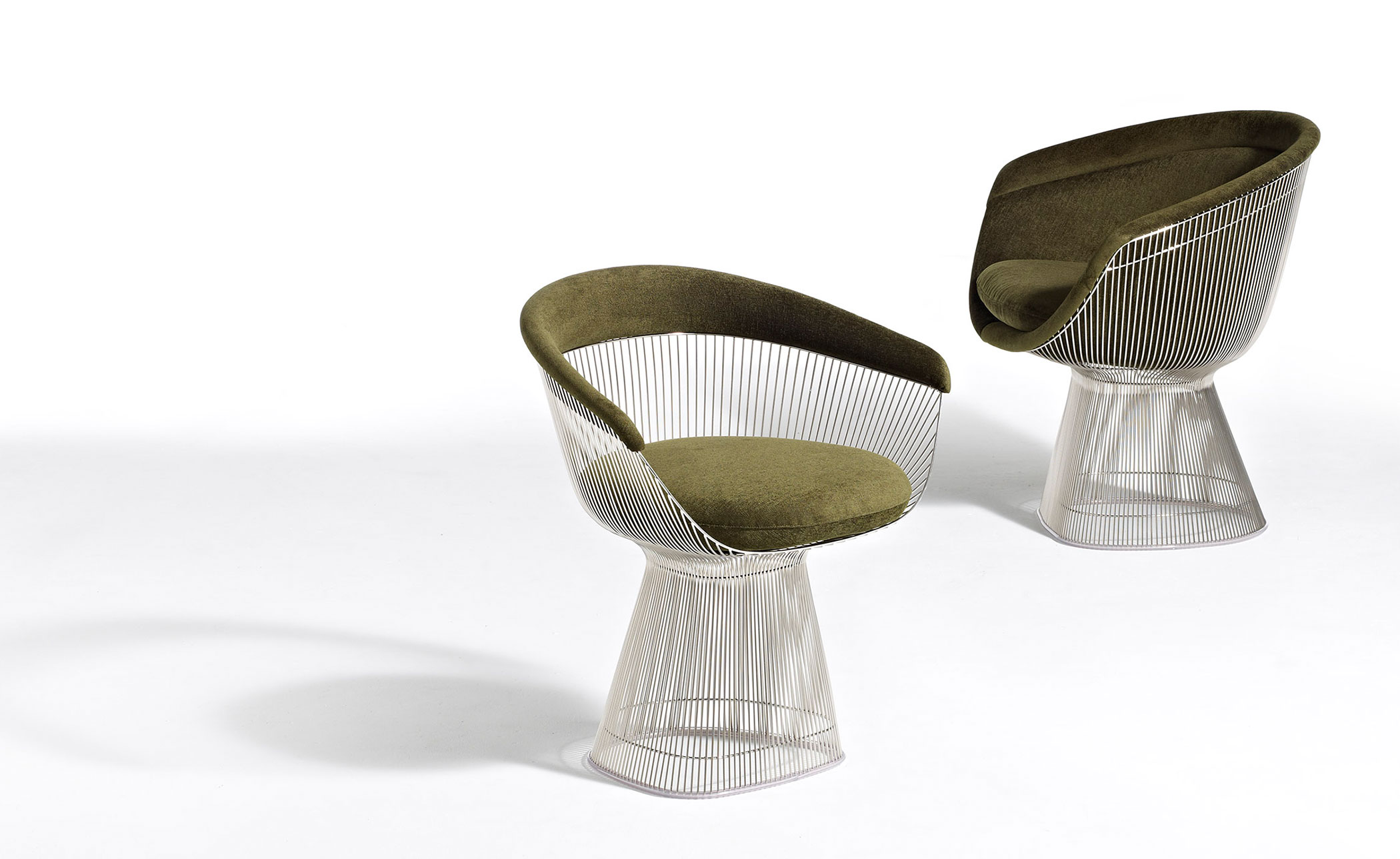 platner gold plated arm chair