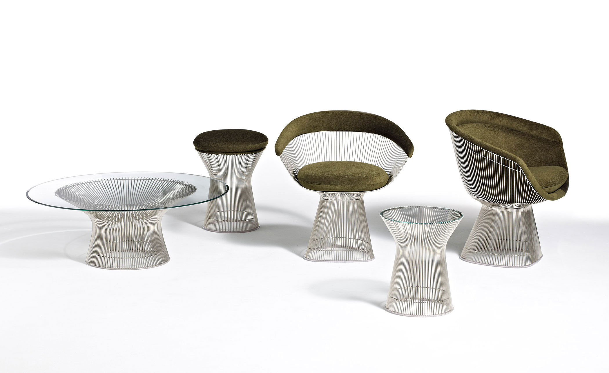platner gold plated stool