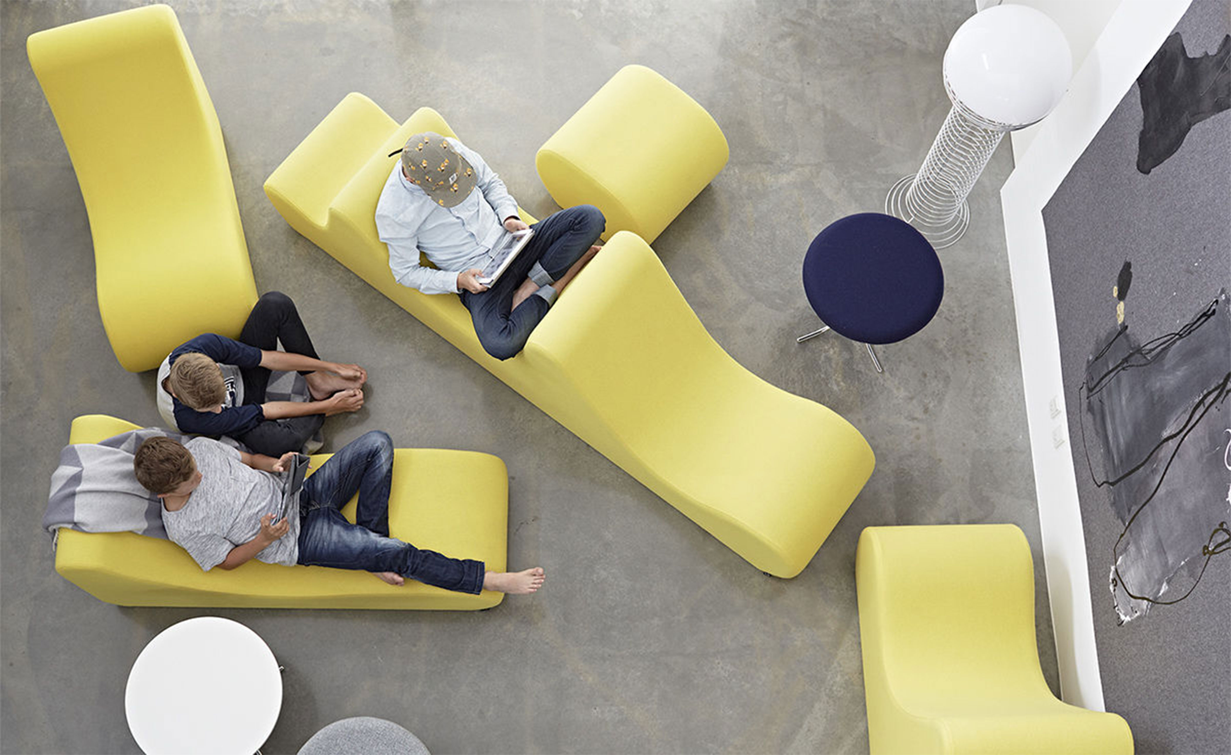 panton welle 5 low lounge seating