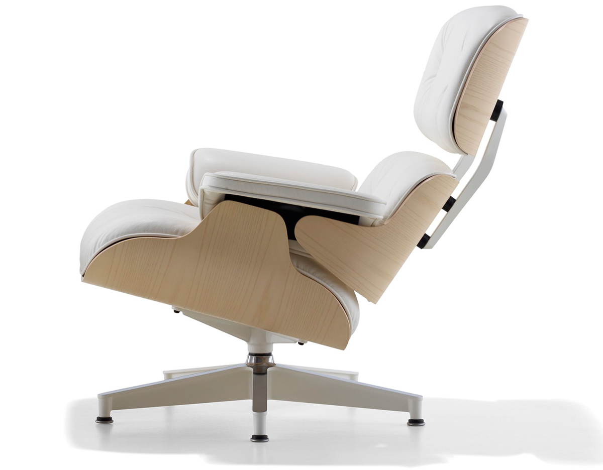 white ash eames&reg; lounge chair without ottoman