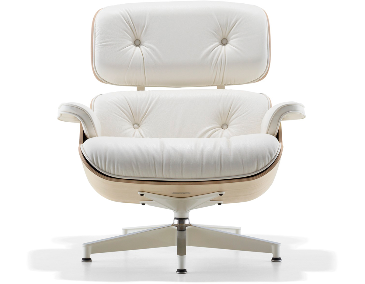 white ash eames&reg; lounge chair without ottoman
