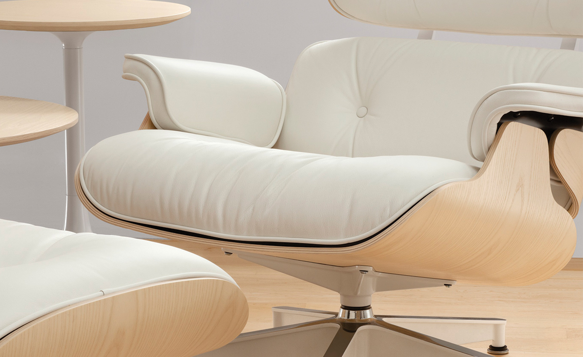 white ash eames&reg; lounge chair without ottoman