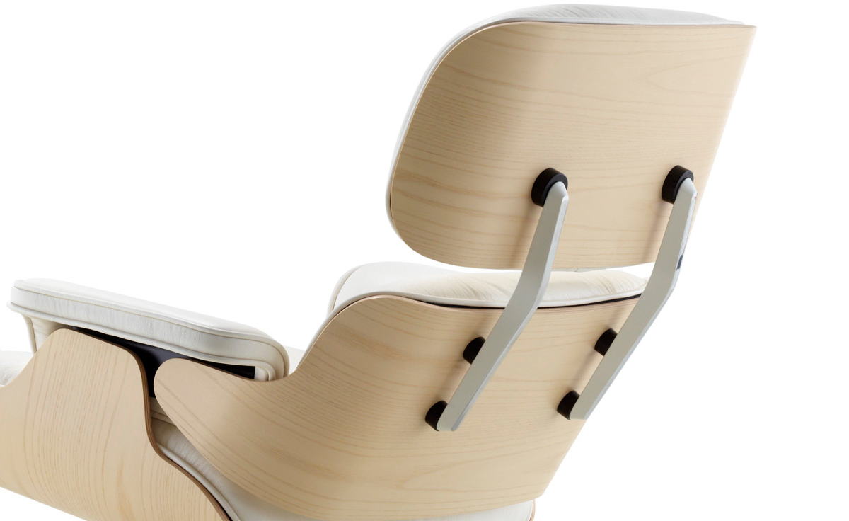 white ash eames® lounge chair & ottoman