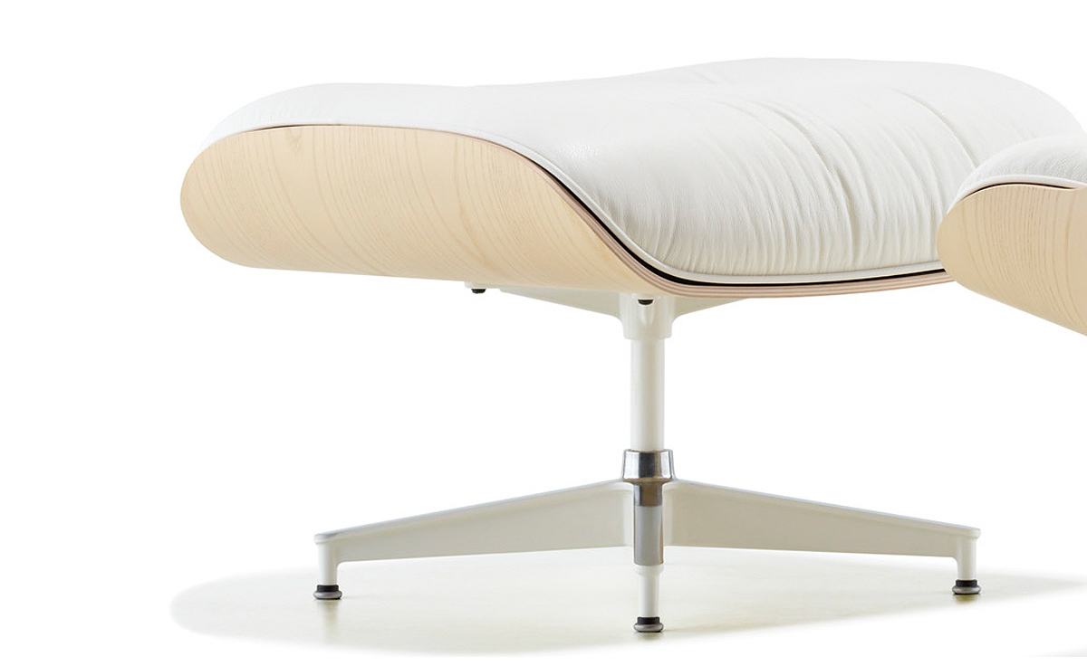 white ash eames® lounge chair & ottoman