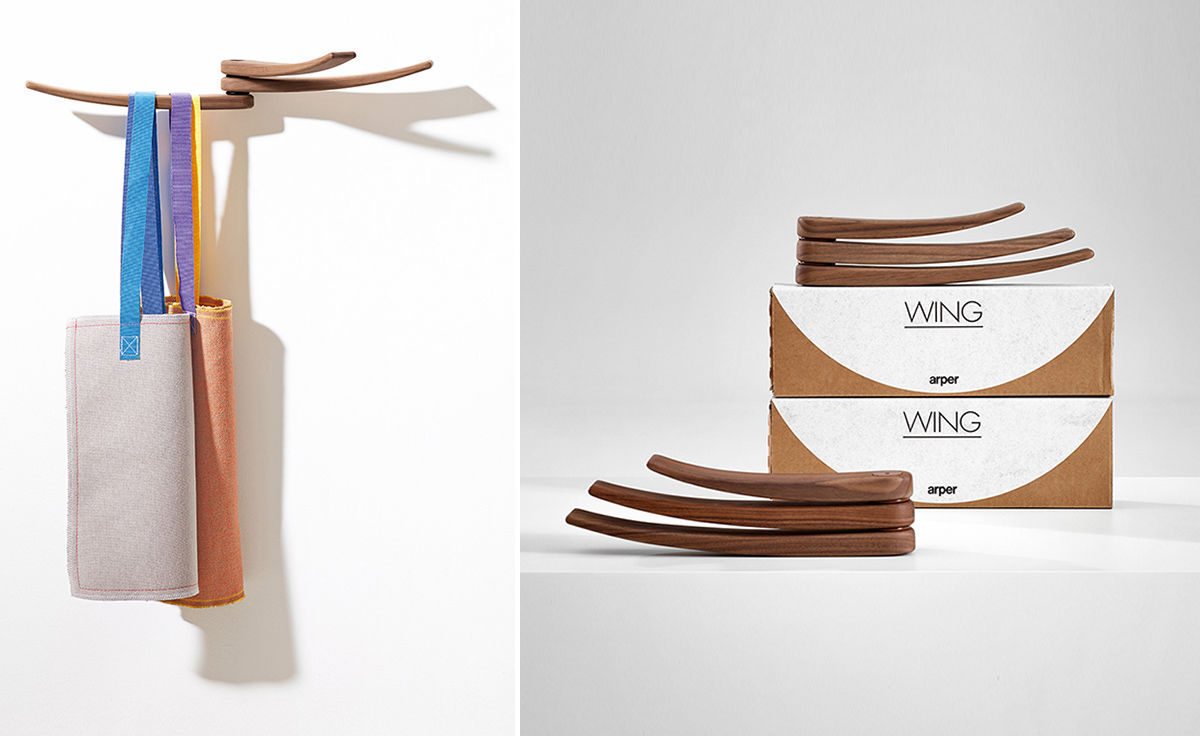 wing wall mounted coat rack