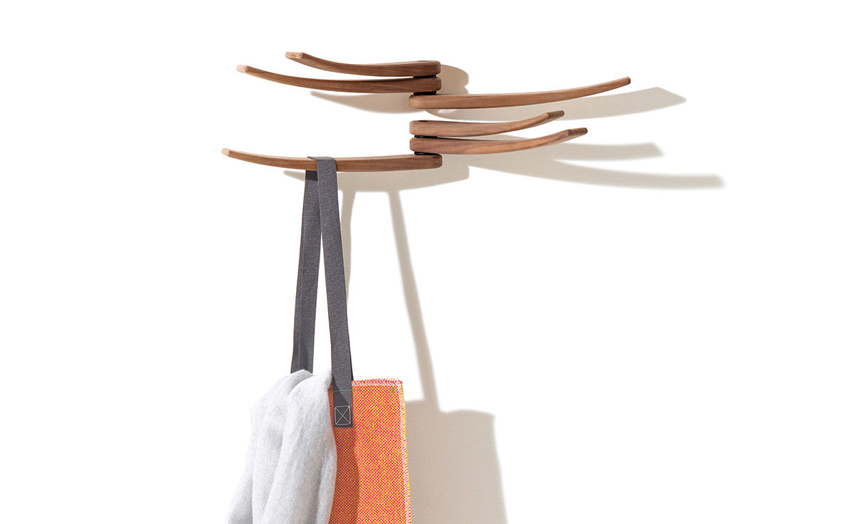 wing wall mounted coat rack